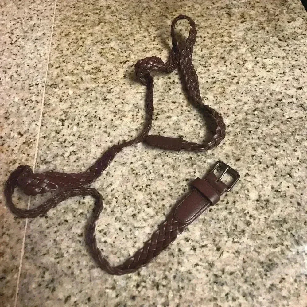 🧾 Brown Braided Belt ☑️